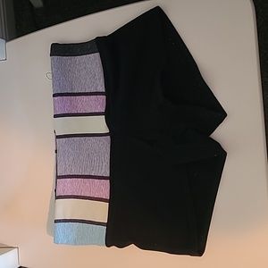 Black fitted lululemon shorts